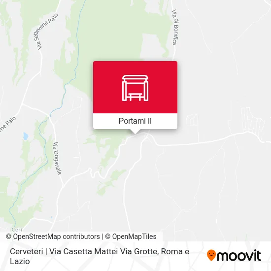 Mappa Cerveteri | Via Casetta Mattei Via Grotte