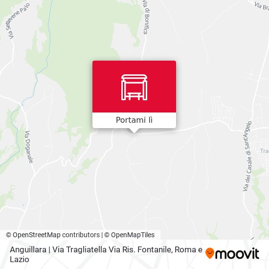 Mappa Anguillara | Via Tragliatella Via Ris. Fontanile