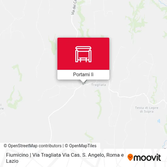 Mappa Fiumicino | Via Tragliata Via Cas. S. Angelo