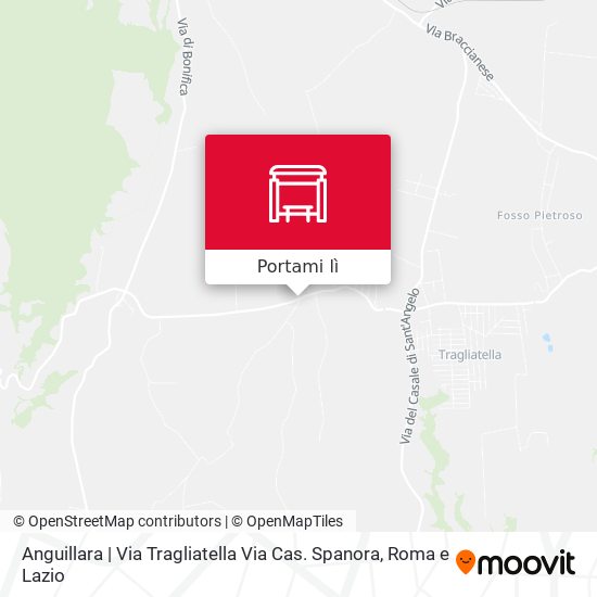 Mappa Anguillara | Via Tragliatella Via Cas. Spanora