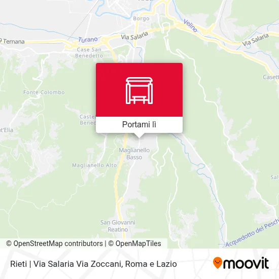 Mappa Rieti | Via Salaria Via Zoccani