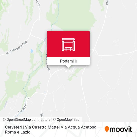 Mappa Cerveteri | Via Casetta Mattei Via Acqua Acetosa # F10829