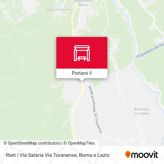 Mappa Rieti | Via Salaria Via Turanense