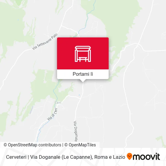 Mappa Cerveteri | Via Doganale (Le Capanne)
