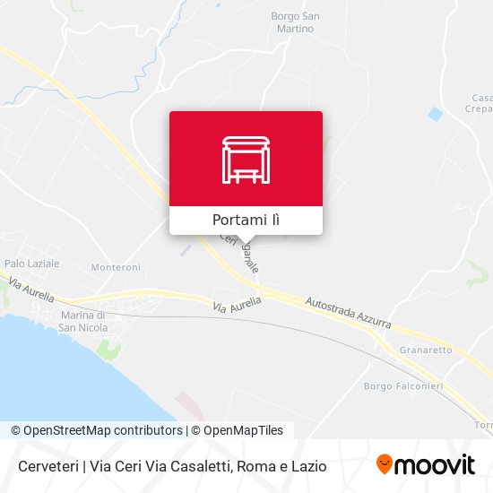 Mappa Cerveteri | Via Ceri Via Casaletti