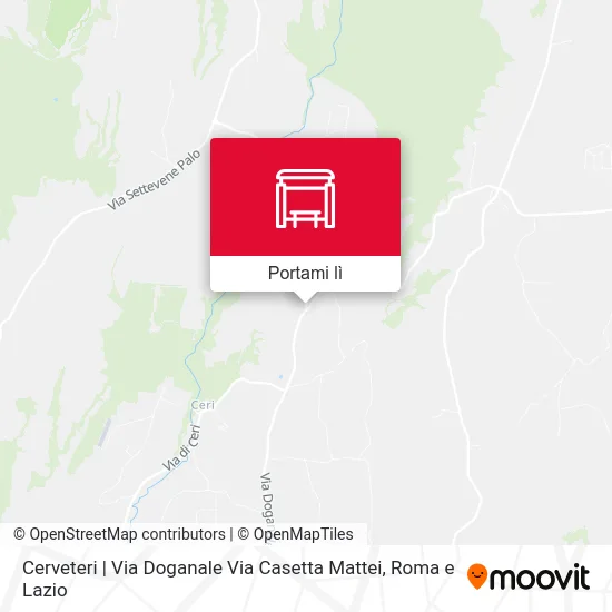 Mappa Cerveteri | Via Doganale Via Casetta Mattei