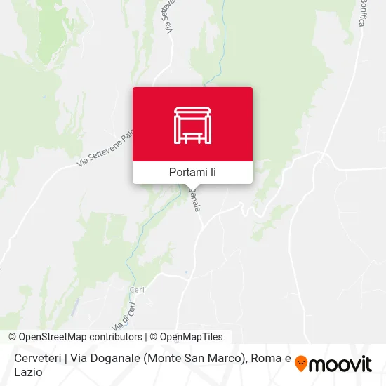 Mappa Cerveteri | Via Doganale (Monte San Marco)