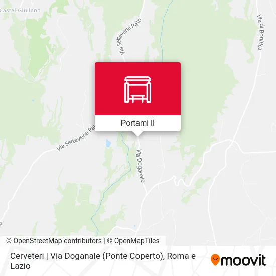 Mappa Cerveteri | Via Doganale (Ponte Coperto)