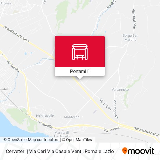 Mappa Cerveteri | Via Ceri Via Casale Venti
