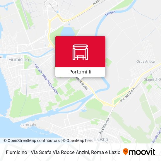 Mappa Fiumicino | Via Scafa Via Rocce Anzini