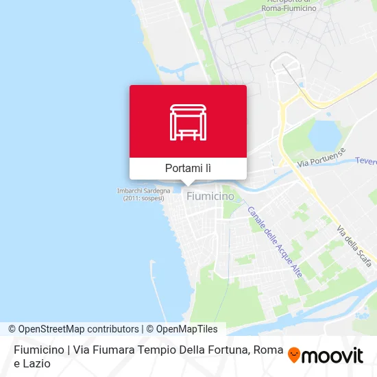 Mappa Fiumicino | Via Fiumara Tempio Della Fortuna