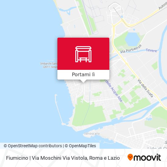 Mappa Fiumicino | Via Moschini Via Vistola