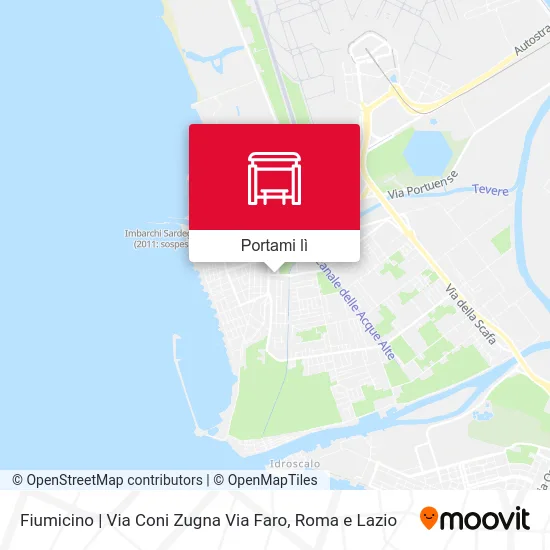 Mappa Fiumicino | Via Coni Zugna Via Faro