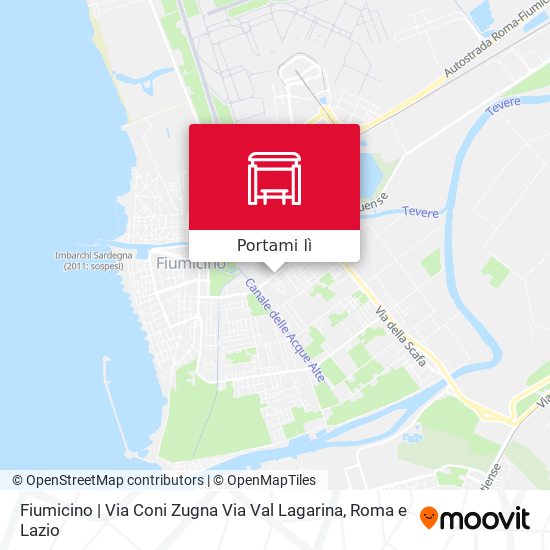 Mappa Fiumicino | Via Coni Zugna Via Val Lagarina