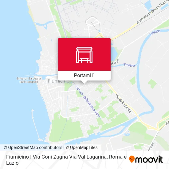 Mappa Fiumicino | Via Coni Zugna Via Val Lagarina