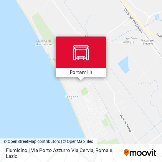 Mappa Fiumicino | Via Porto Azzurro Via Cervia