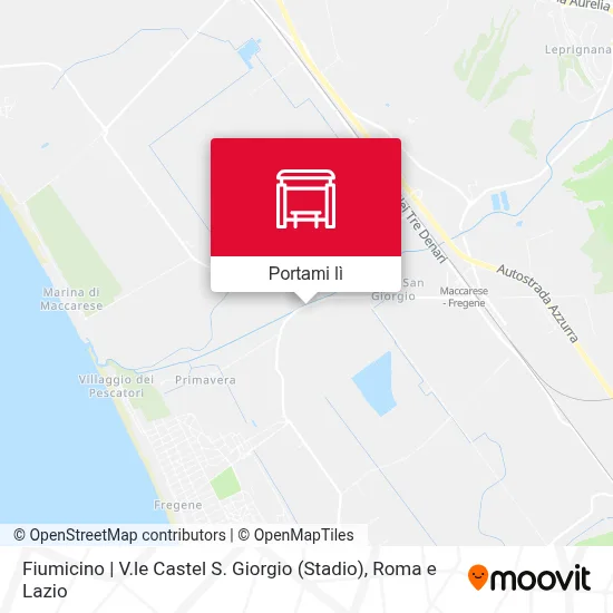 Mappa Fiumicino | V.le Castel S. Giorgio (Stadio)