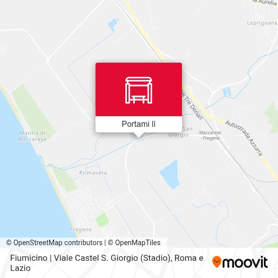 Mappa Fiumicino | Viale Castel S. Giorgio (Stadio)
