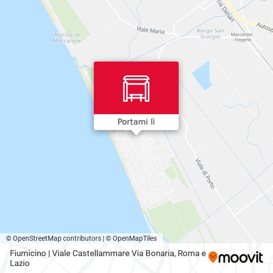 Mappa Fiumicino | Viale Castellammare Via Bonaria