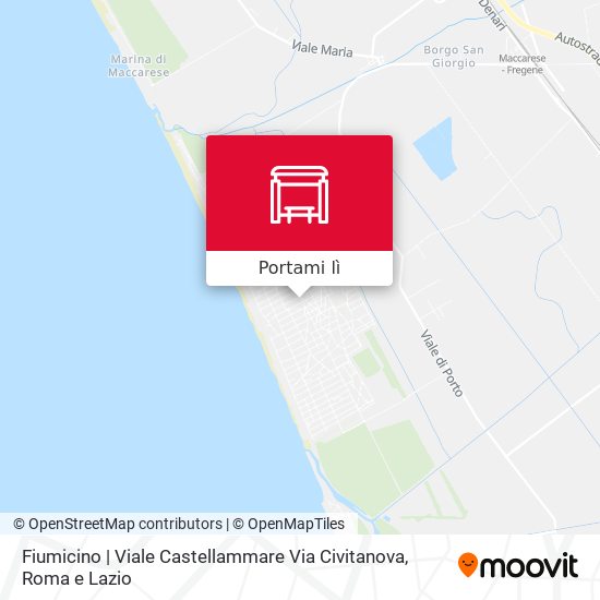 Mappa Fiumicino | Viale Castellammare Via Civitanova