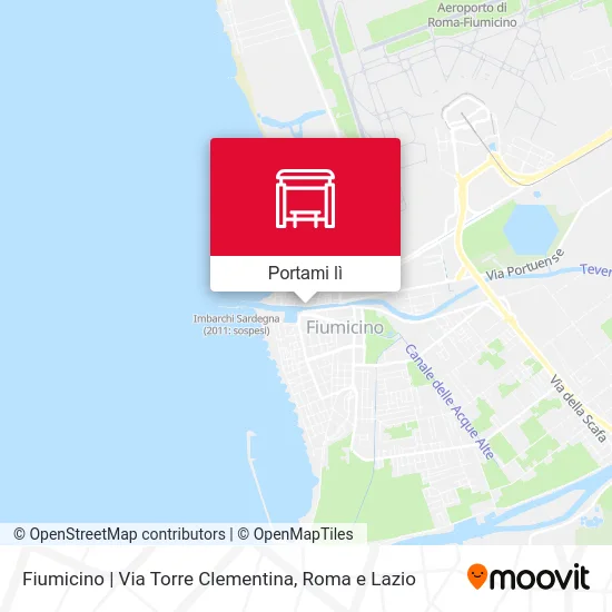 Mappa Fiumicino | Via Torre Clementina