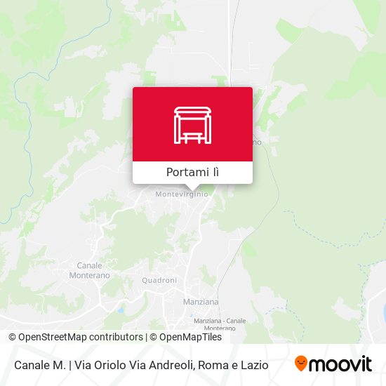 Mappa Canale M. | Via Oriolo Via Andreoli
