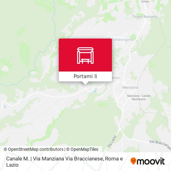 Mappa Canale M. | Via Manziana Via Braccianese