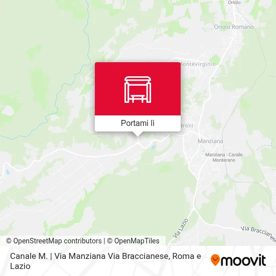 Mappa Canale M. | Via Manziana Via Braccianese