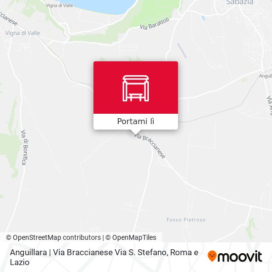 Mappa Anguillara | Via Braccianese Via S. Stefano