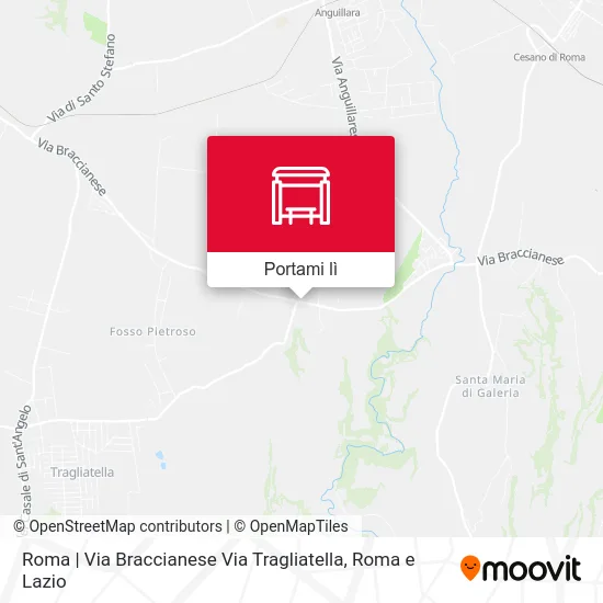 Mappa Roma | Via Braccianese Via Tragliatella
