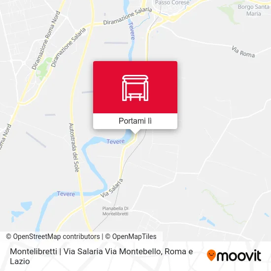 Mappa Montelibretti | Via Salaria Via Montebello