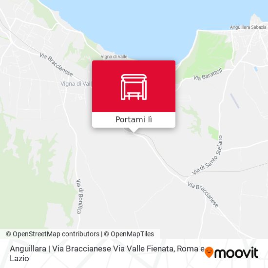 Mappa Anguillara | Via Braccianese Via Valle Fienata