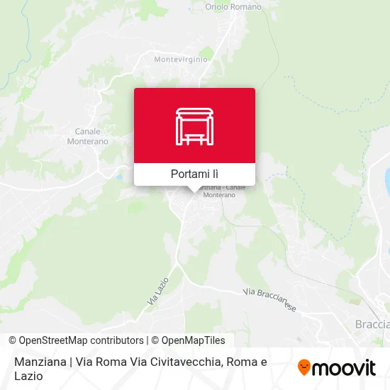 Mappa Manziana | Via Roma Via Civitavecchia