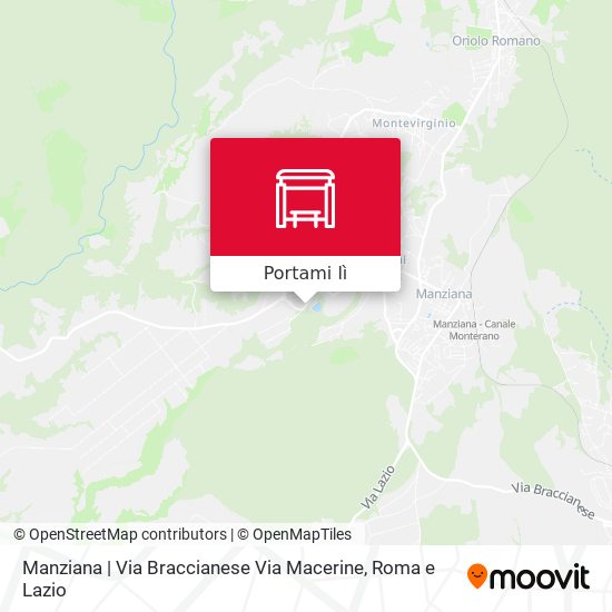 Mappa Manziana | Via Braccianese Via Macerine