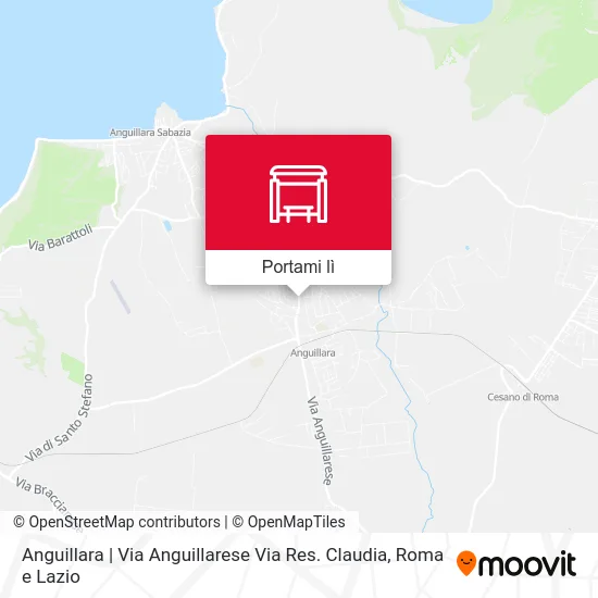 Mappa Anguillara | Via Anguillarese Via Res. Claudia