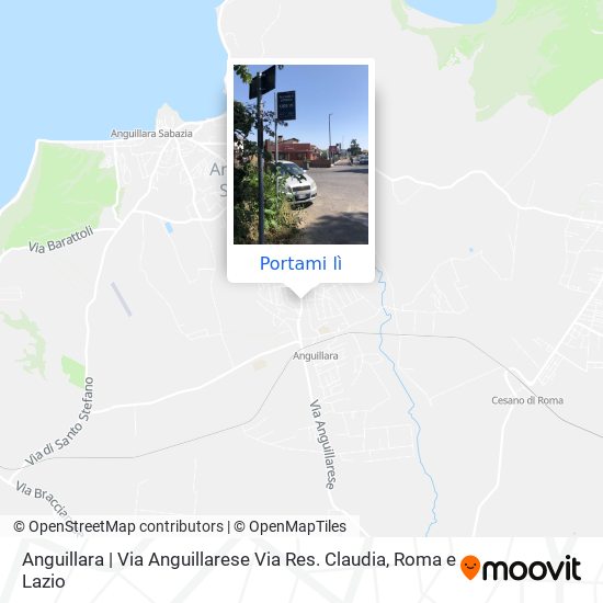 Mappa Anguillara | Via Anguillarese Via Res. Claudia