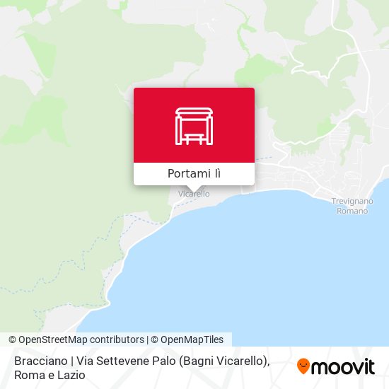 Mappa Bracciano | Via Settevene Palo (Bagni Vicarello)