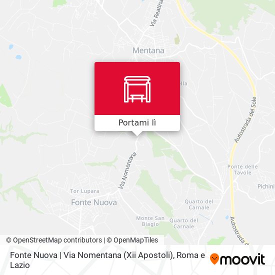 Mappa Fonte Nuova | Via Nomentana (Xii Apostoli)