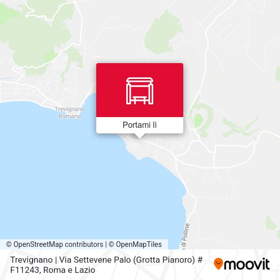 Mappa Trevignano | Via Settevene Palo (Grotta Pianoro)