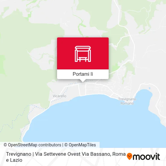 Mappa Trevignano | Via Settevene Ovest Via Bassano
