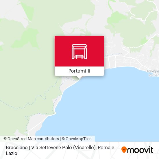 Mappa Bracciano | Via Settevene Palo (Vicarello)