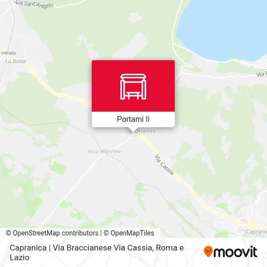 Mappa Capranica | Via Braccianese Via Cassia