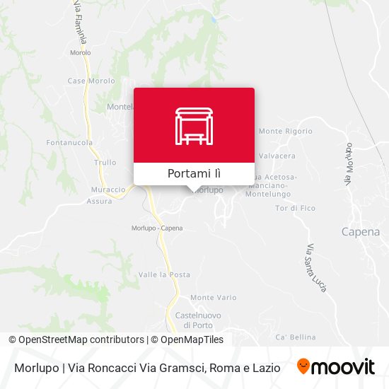 Mappa Morlupo | Via Roncacci Via Gramsci