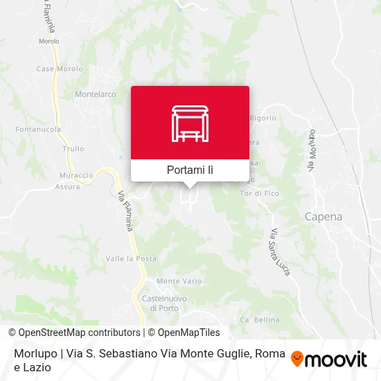 Mappa Morlupo | Via S. Sebastiano Via Monte Guglie