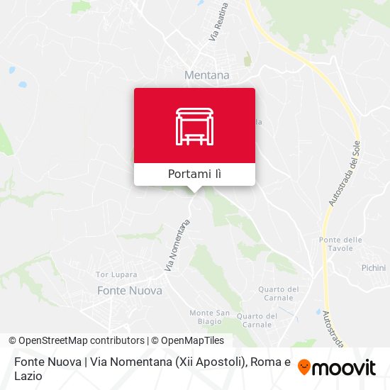Mappa Fonte Nuova | Via Nomentana (Xii Apostoli)