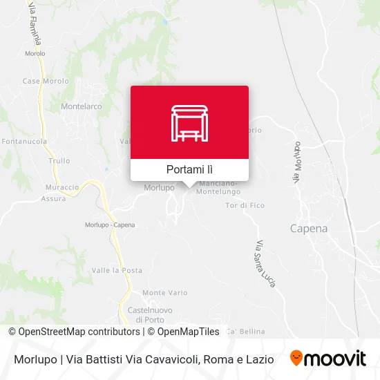 Mappa Morlupo | Via Battisti Via Cavavicoli
