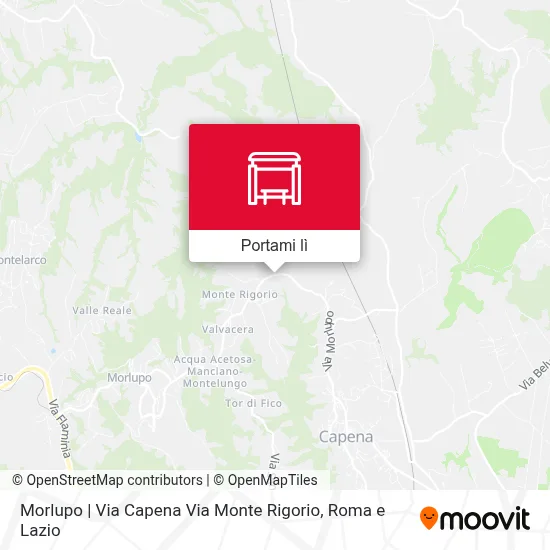 Mappa Morlupo | Via Capena Via Monte Rigorio