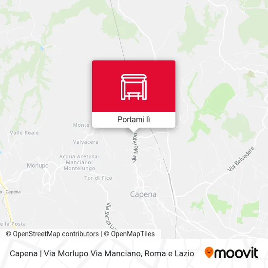 Mappa Capena | Via Morlupo Via Manciano