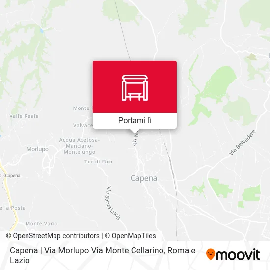 Mappa Capena | Via Morlupo Via Monte Cellarino