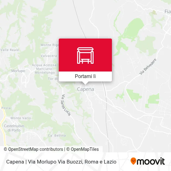 Mappa Capena | Via Morlupo Via Buozzi